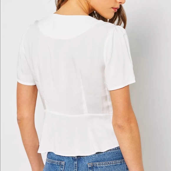 Forever21 white button down blouse - Picture 2 of 4